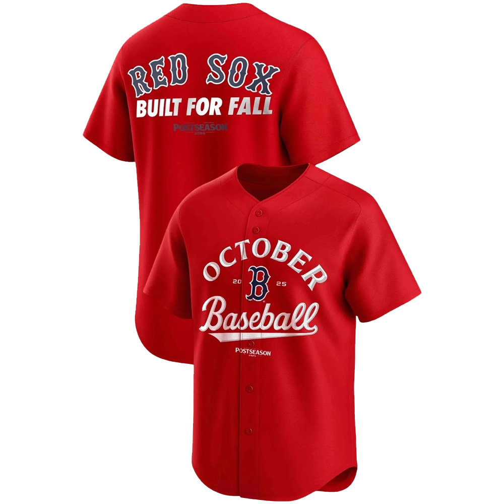 Red Sox Built For Fall 2025 October Baseball Jersey