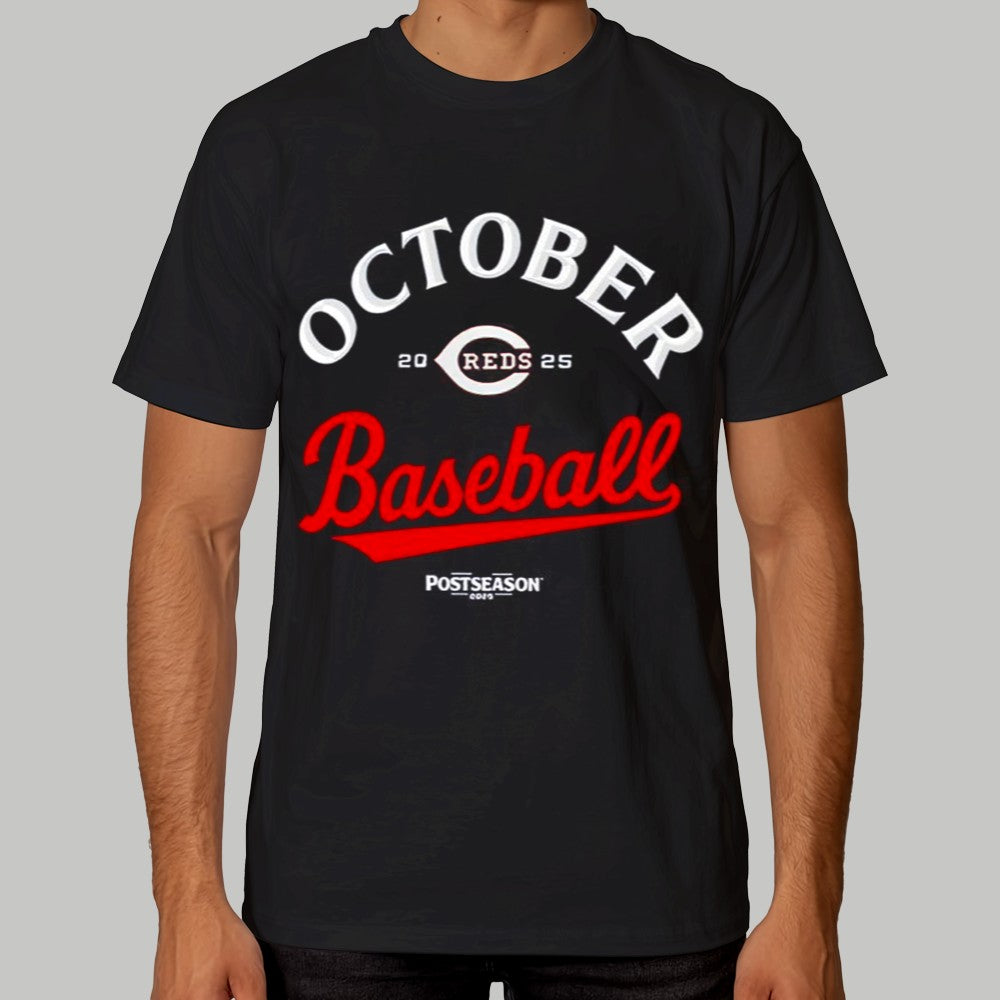 Reds October Baseball Postseason Locker Room 2025 Shirt