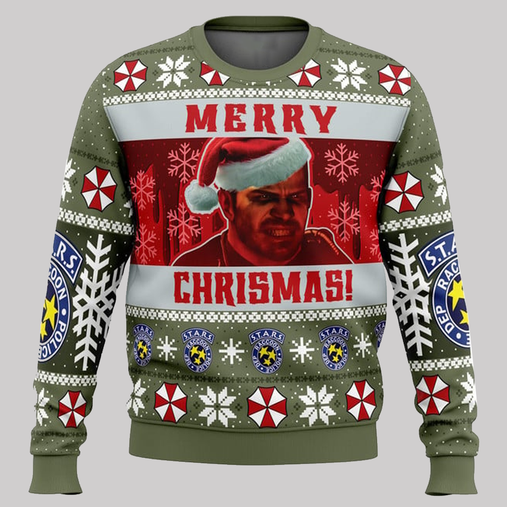 Resident Evil Chris Redfield Bloodline Ugly Christmas 2025 Sweater