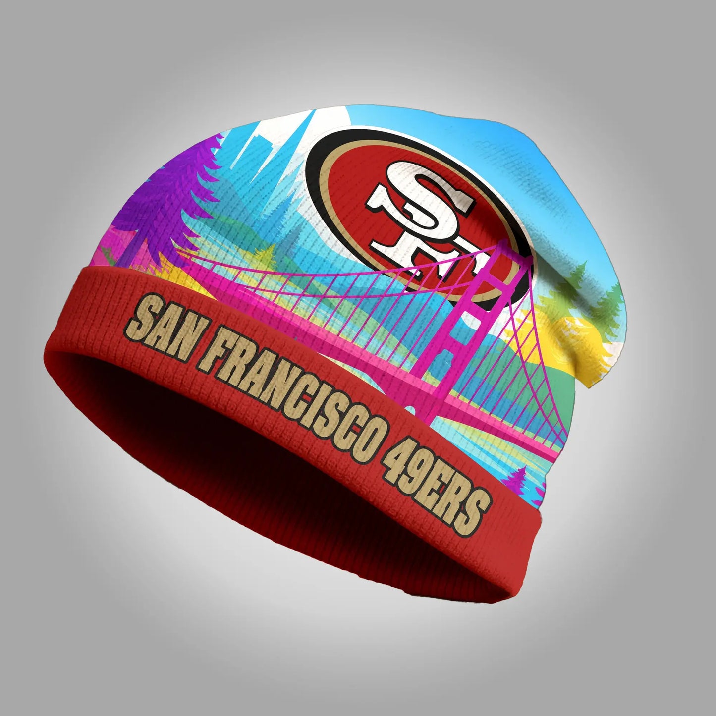 San Francisco 49ers Bad Bunny Super Bowl LX Beanie Hat Clothingus Diamond