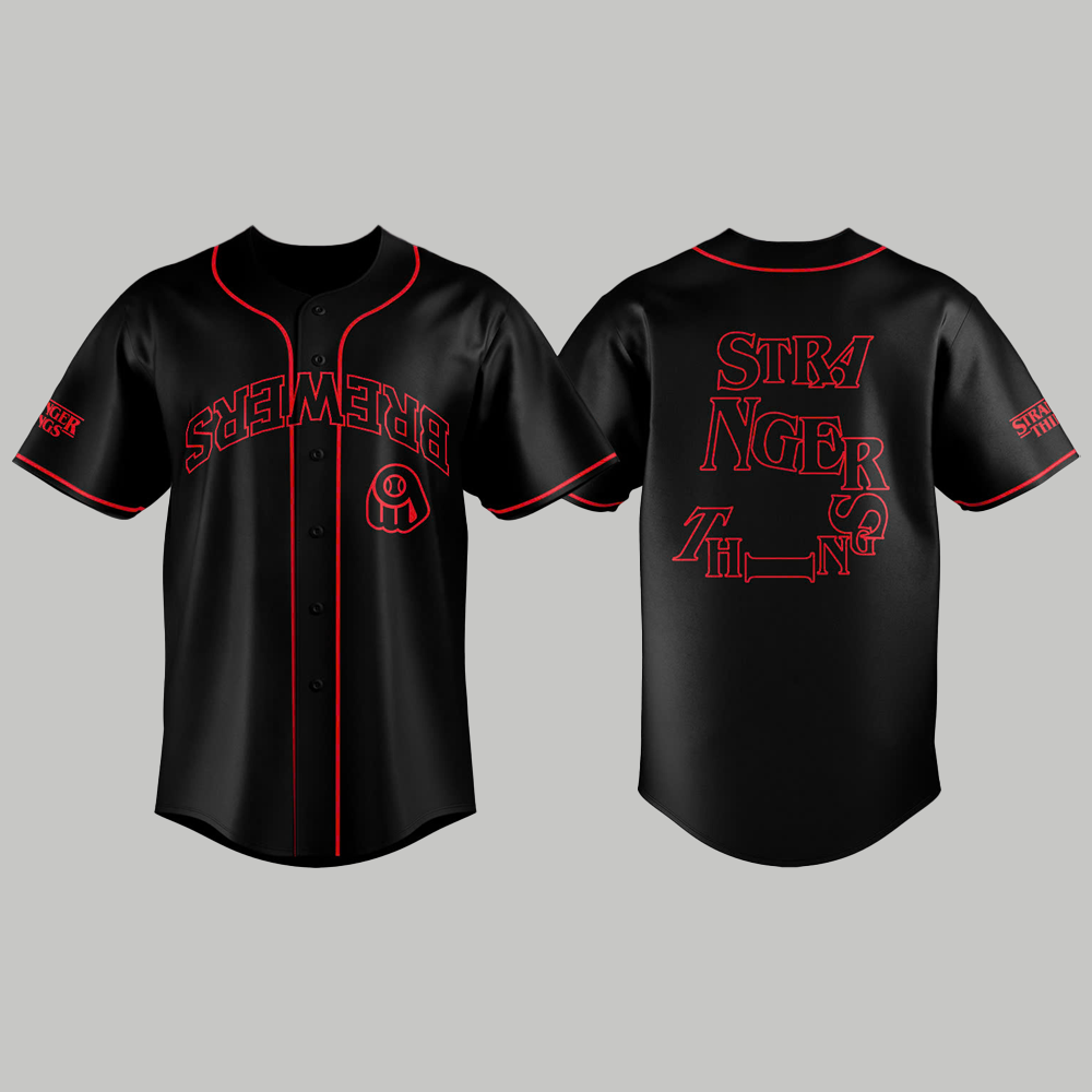 Special New Stranger Things Milwaukee Brewers Baseball 2025 Jersey
