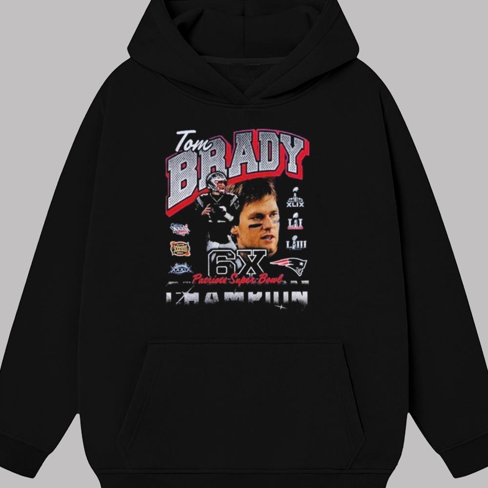 Tom Brady 6X Patriots Super Bowl Shirt 2025