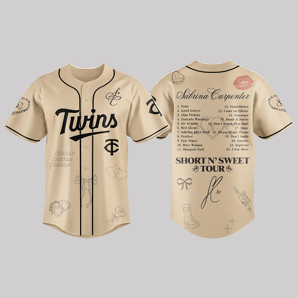 Twins x Sabrina Carpenter Short n’ Sweet Tour Jersey 2025