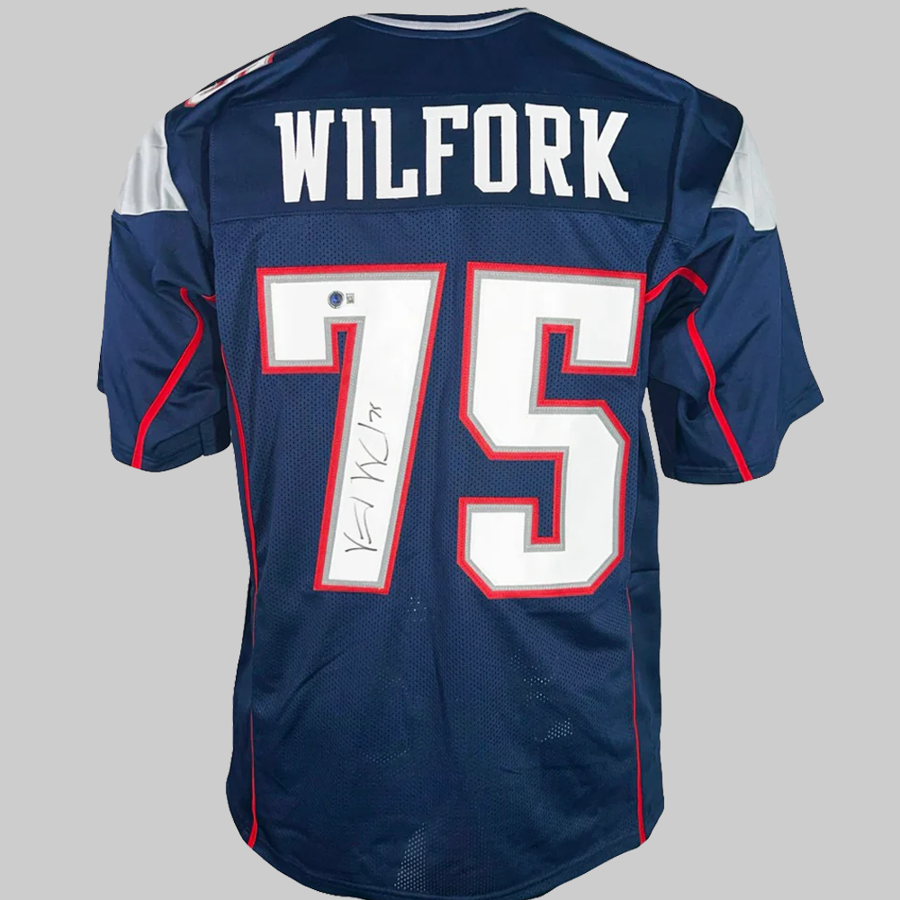 Vince Wilfork Signed New England Navy Football Jersey 2025