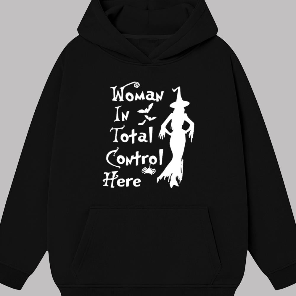 Woman In Total Control Here Hallowen Shirt 2025