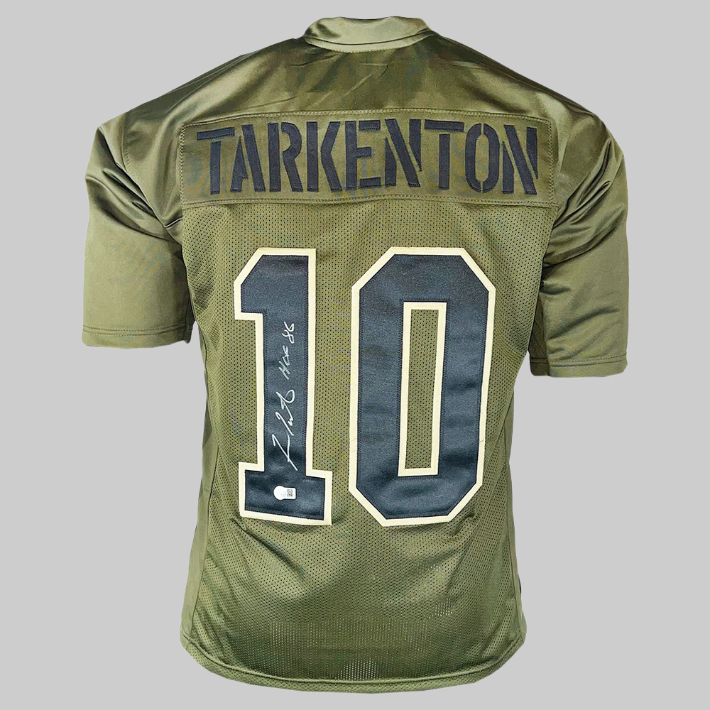 Fran Tarkenton Signed HOF 86 Insciption Minnesota Salute To Service Fooball Jersey 2025