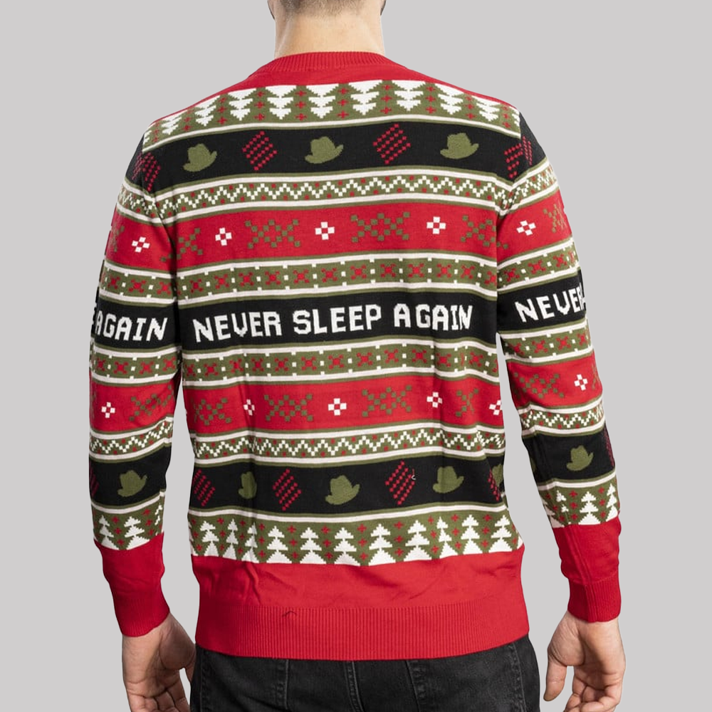 A Nightmare On Elm Street Freddy Krueger Never Sleep Again Ugly Christmas 2025 Sweater