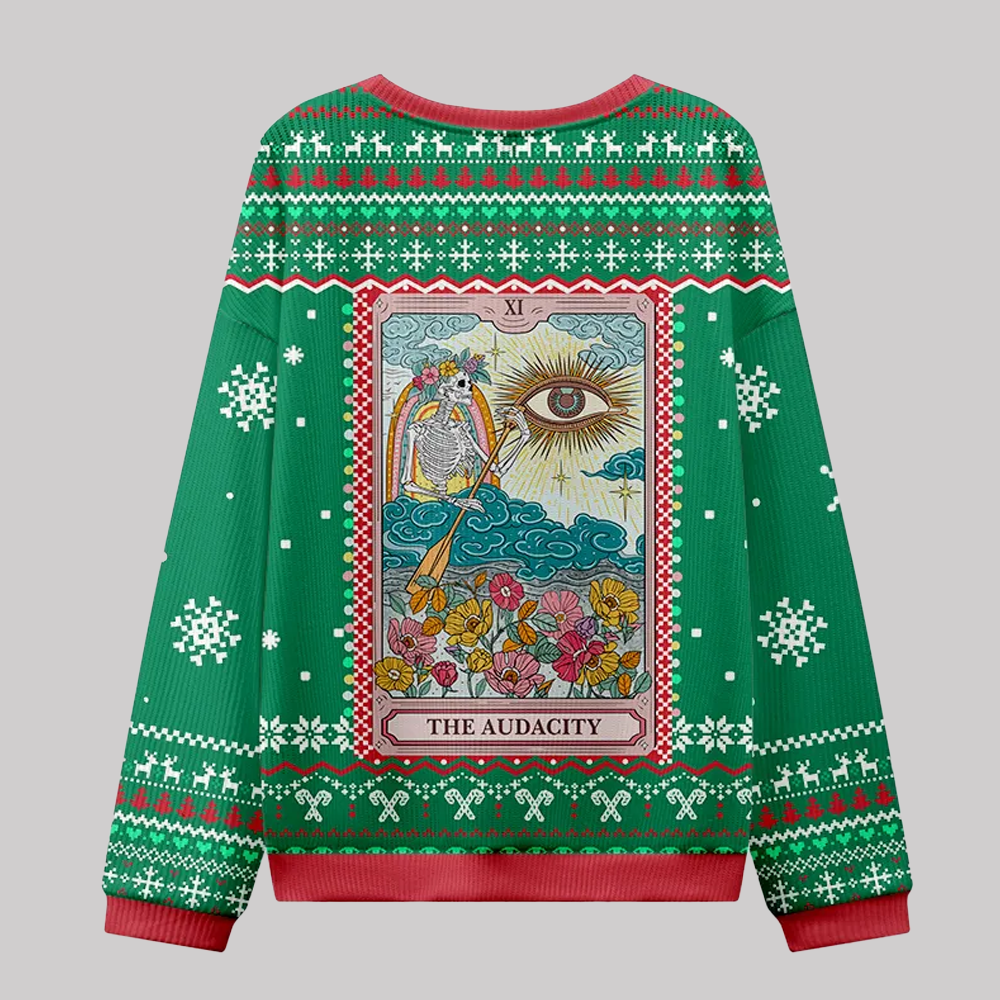 2025 Purplehecate The Audacity Tarot Ugly Christmas Sweatshirts