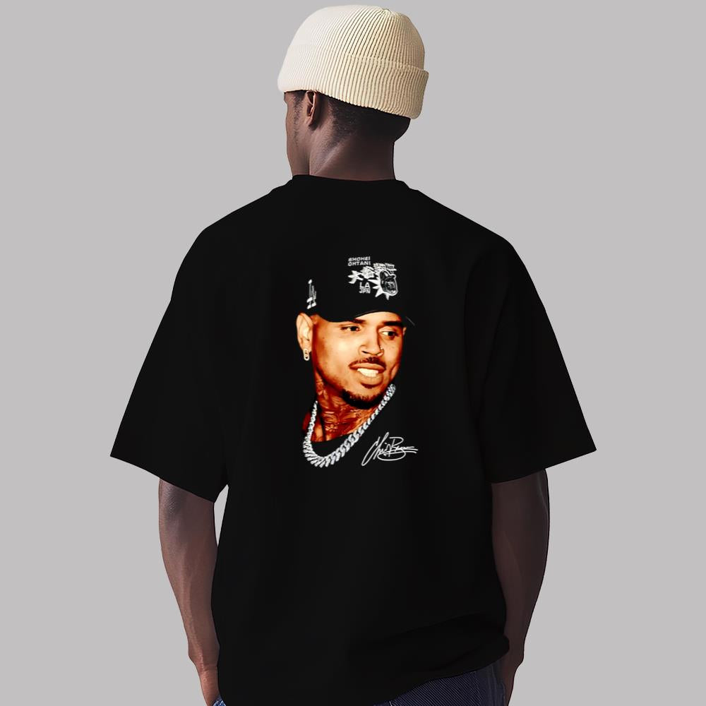 Chris Brown Breezy Bowl Large Autographed T-Shirt 2025