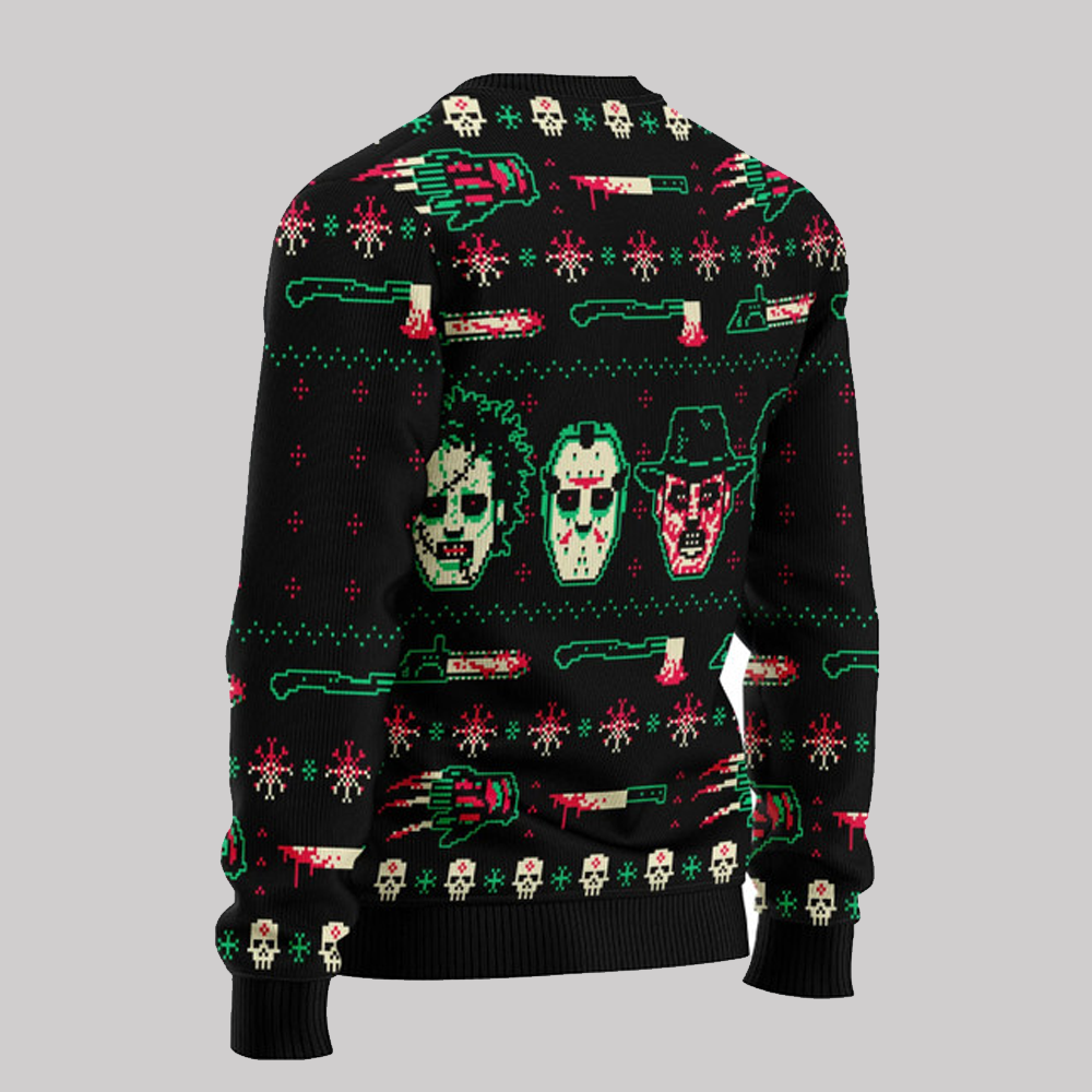 Horror Killer Christmas 2025 Hallowen Ugly Sweater