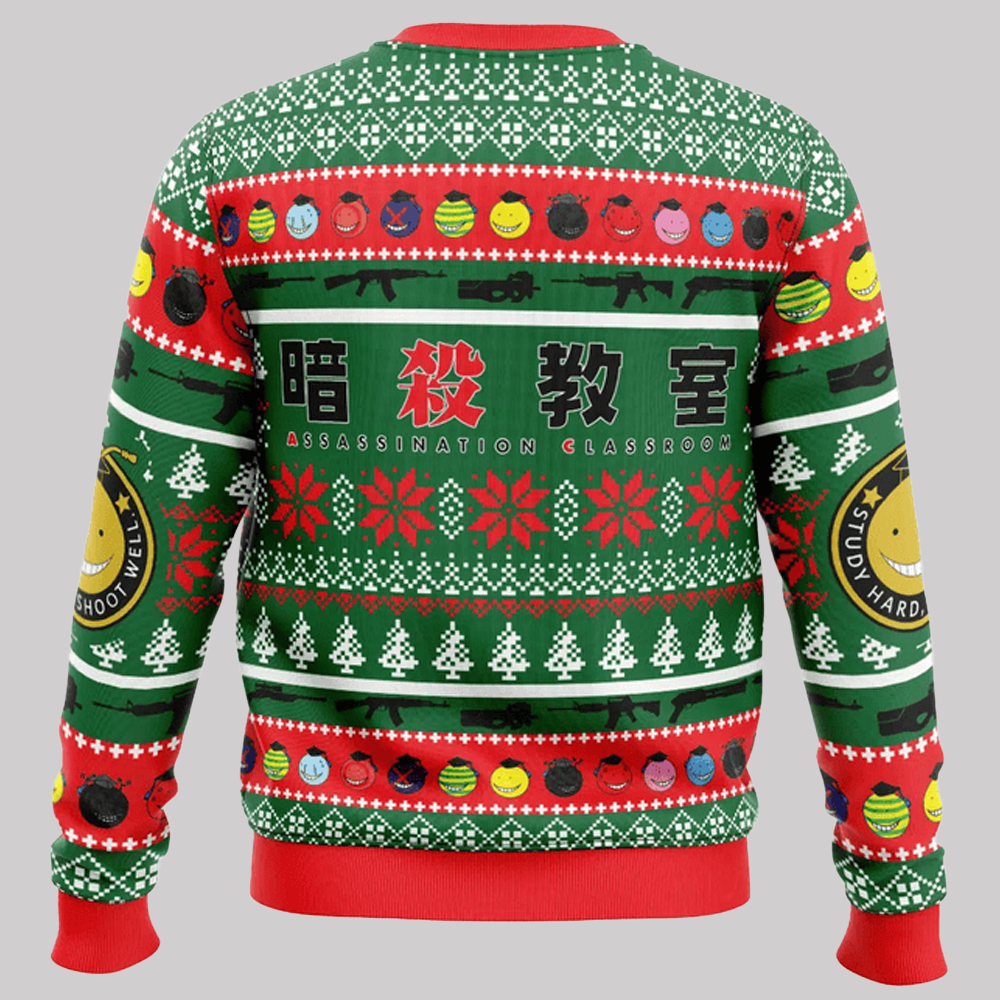 2025 Santa Koro-Sensei Assassination Classroom Ugly Christmas Sweater