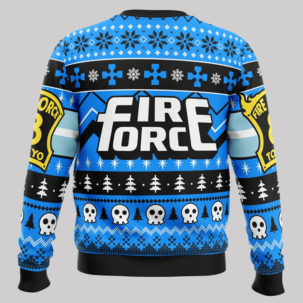 2025 Heroes Always Arrive Fire Force Ugly Christmas Sweater