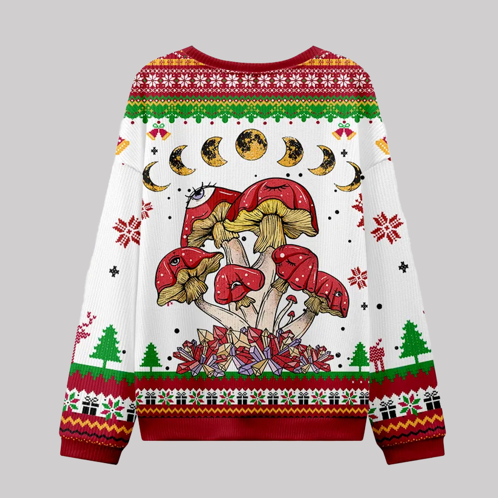 2025 Purplehecate Magic Mushroom Ugly Christmas Sweatshirts
