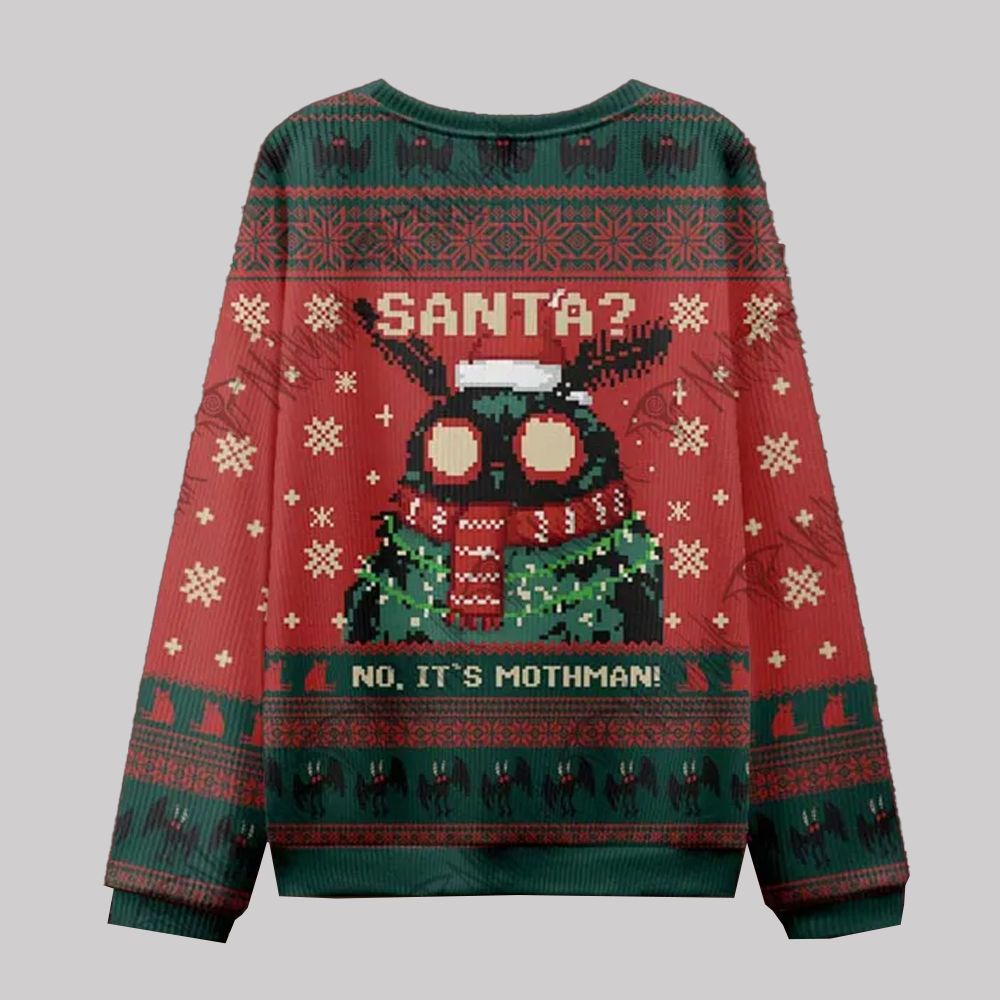 Santa? No It's Mothman Ugly Sweatshirts
