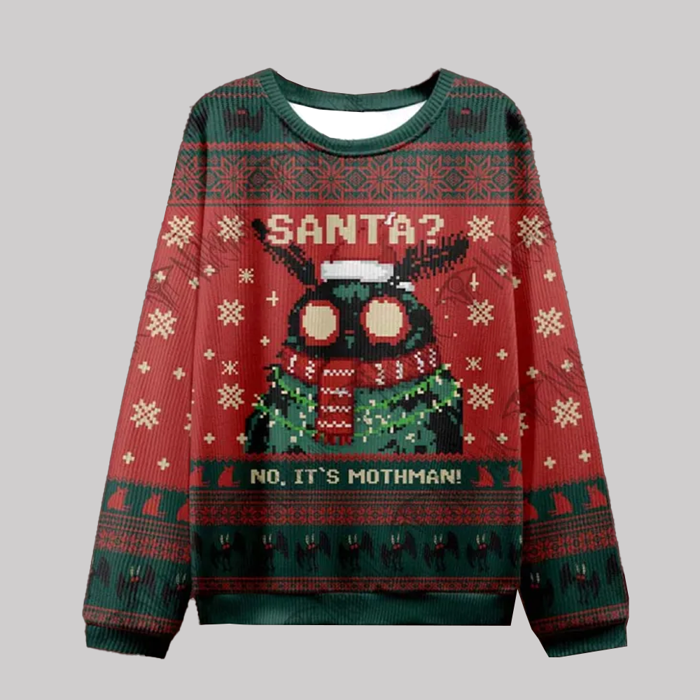 Santa? No It's Mothman Ugly Sweatshirts
