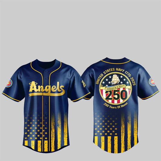 LA Angels US NAVY 250th Birthday Celebration Jersey