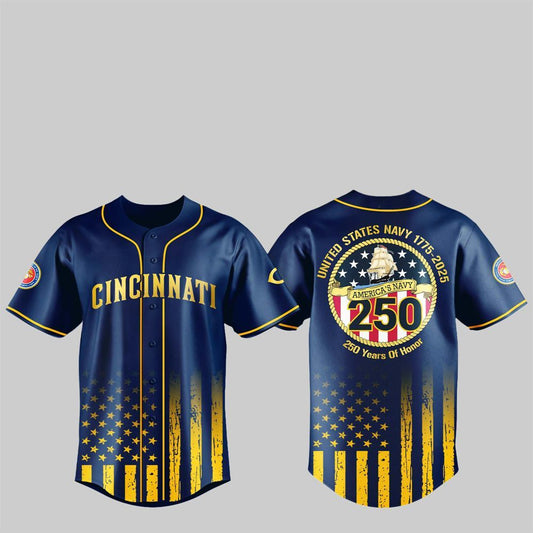 Reds US NAVY 250th Birthday Celebration Jersey