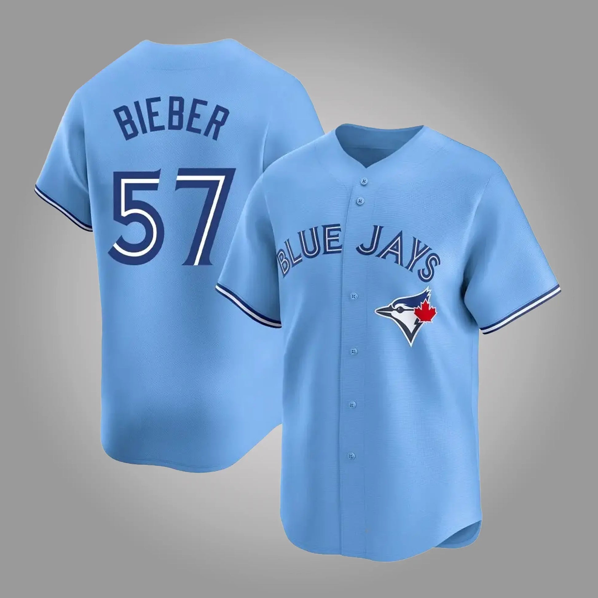 2025 Blue Jays Justin Bieber Shane Bieber 57 Jersey - Clothingus Diamond