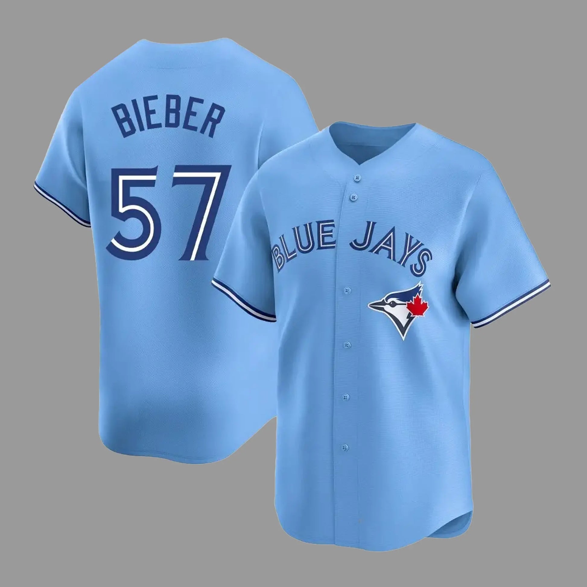 2025 Blue Jays Justin Bieber Shane Bieber 57 Jersey - Clothingus Diamond