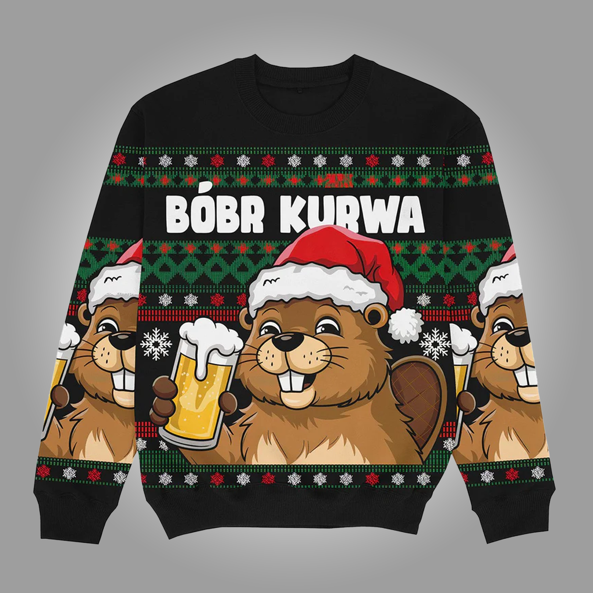 2025 Bobr Kurwa Christmas Ugly Sweater Clothingus Diamond