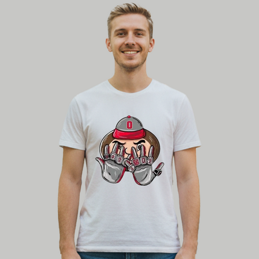 2025 Buckeyes 9 Rings Mascot Shirt Clothingus Diamond