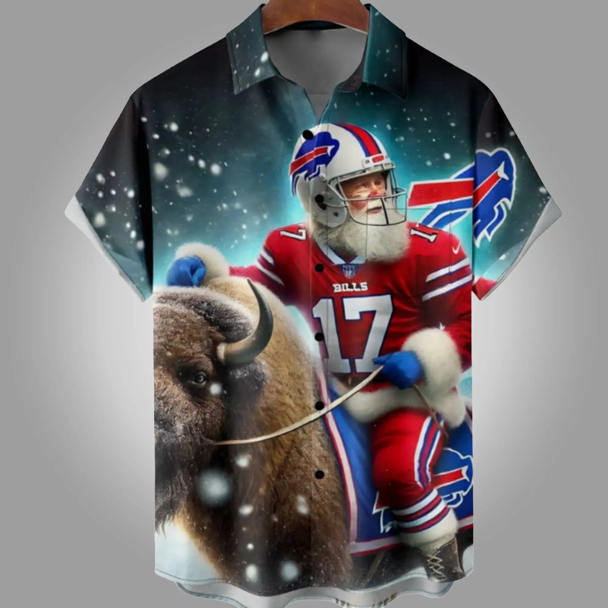2025 Buffalo Bills Santa Hawaiian Shirt Clothingus Diamond