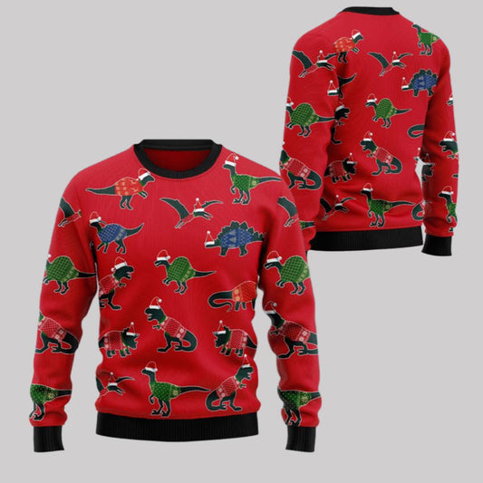 2025 Christmas Amazing Dinosaur Ugly Christmas Sweater