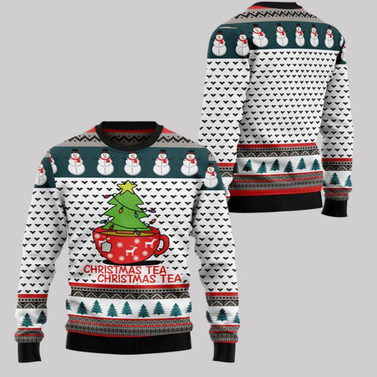 2025 Christmas Christmas Tea Christmas Tea Ugly Christmas Sweater