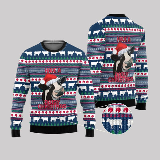 2025 Christmas Cow Have a Dairy Christmas Ugly Christmas Sweater