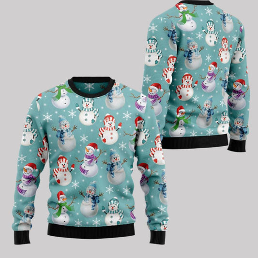 2025 Christmas Love Snowman Ugly Christmas Sweater