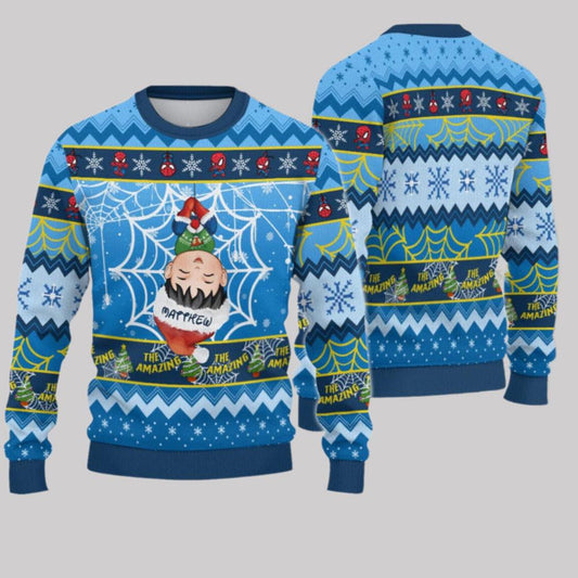 2025 Christmas Spider Superhero The Amazing Christmas Ugly Sweatshirt