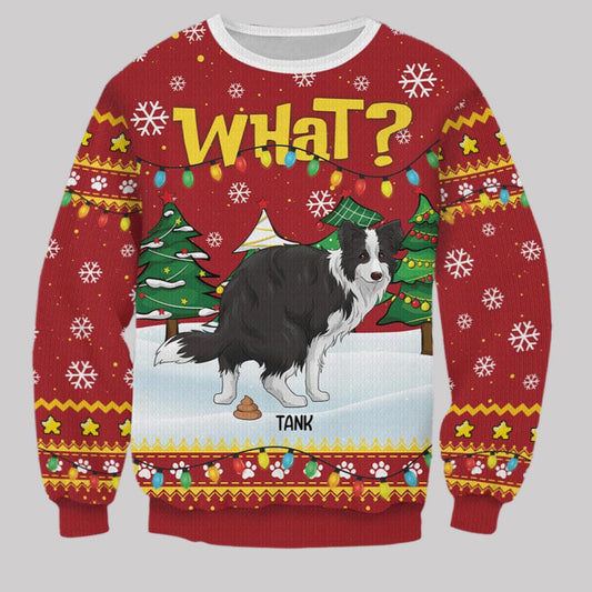 2025 Christmas What Pooping Dog Christmas Ugly Sweatshirt
