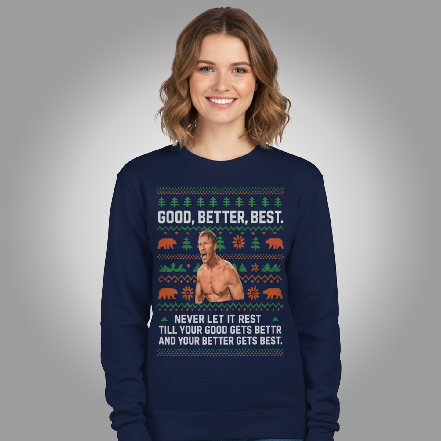 2025 Coach Ben Johnson Good Better Best Christmas Sweater Clothingus Diamond