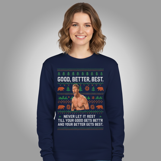 2025 Coach Ben Johnson Good Better Best Christmas Sweater Clothingus Diamond