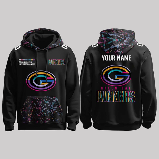 2025 Crucial Catch Intercept Cancer Green Bay Packers Hoodie