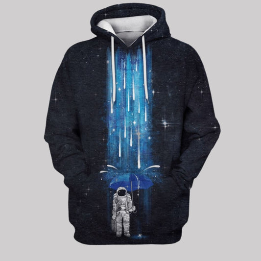 2025 Halloween Astronaut Standing Under The Rain Costume Hoodie