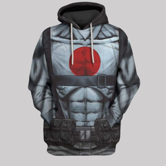 2025 Halloween Bloodshot Shirtless Straps Costume Hoodie