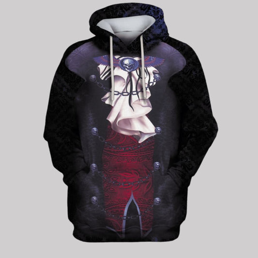 2025 Halloween FUNNY BLACK BACKGROUND Costume Hoodie
