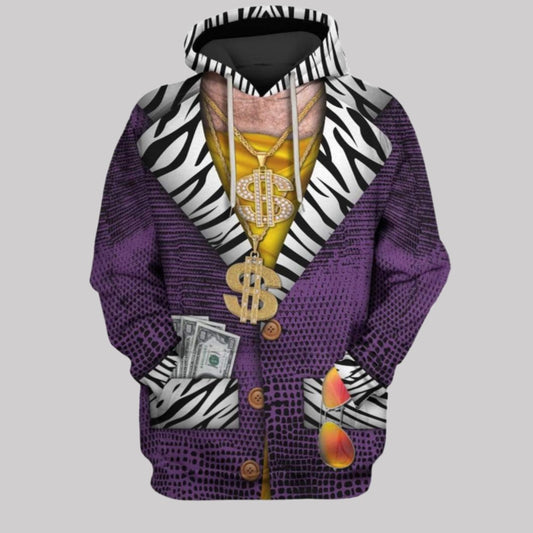 2025 Halloween Pimp Suit Costume Hoodie