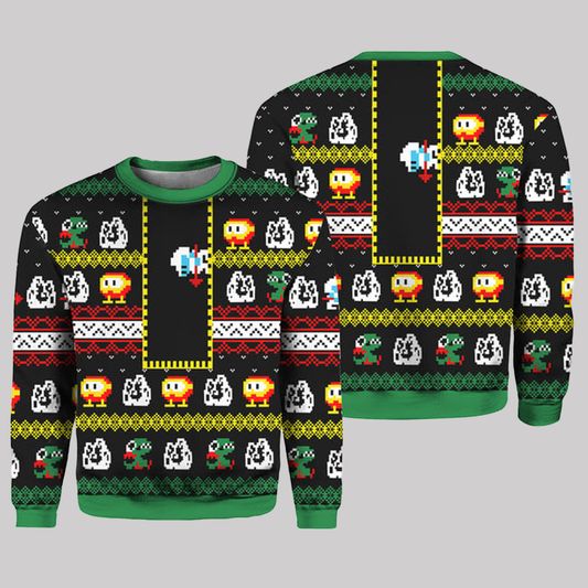 2025 I Dig Dug Christmas Ugly Christmas Sweater