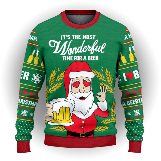2025 It’s Wonderful Time For A Beer Ugly Christmas Sweater - Clothingus Diamond
