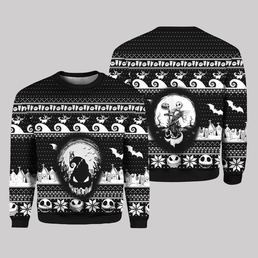 2025 Jack Skellington Horror Nightmare Ugly Christmas Sweater