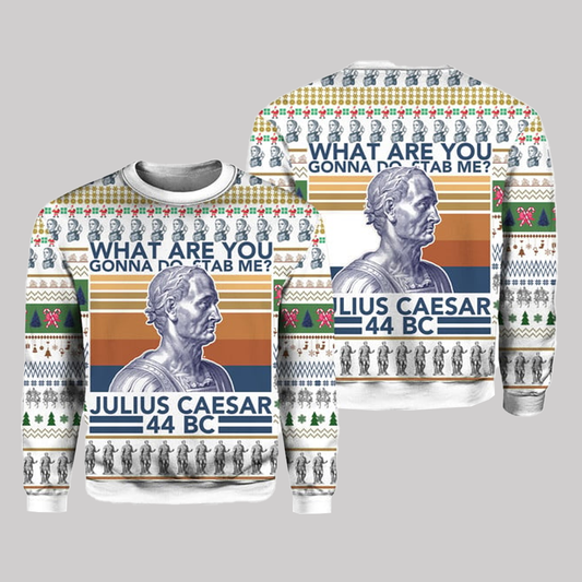 2025 Julius Caesar Christmas Ugly Christmas Sweater