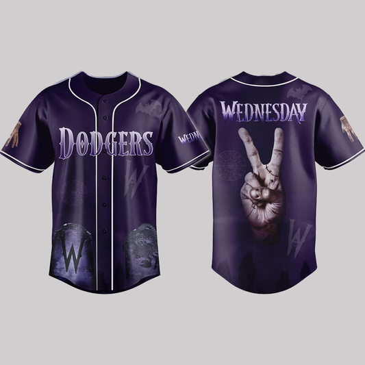 2025 Los Angeles Dodgers Wednesday Addams Jersey