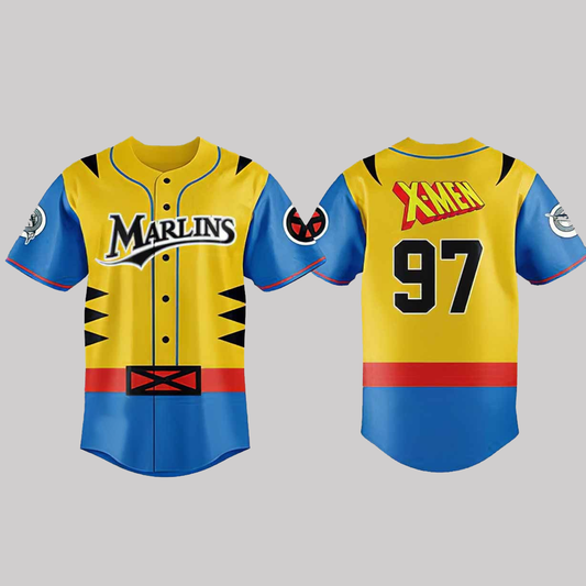 2025 Marlins Marvel X-Men Rewind Sale Jersey