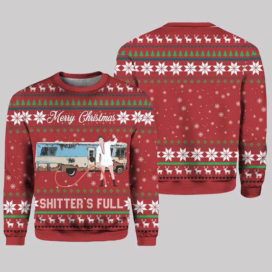 2025 Merry Christmas Shitters Full Vacation Ugly Christmas Sweater