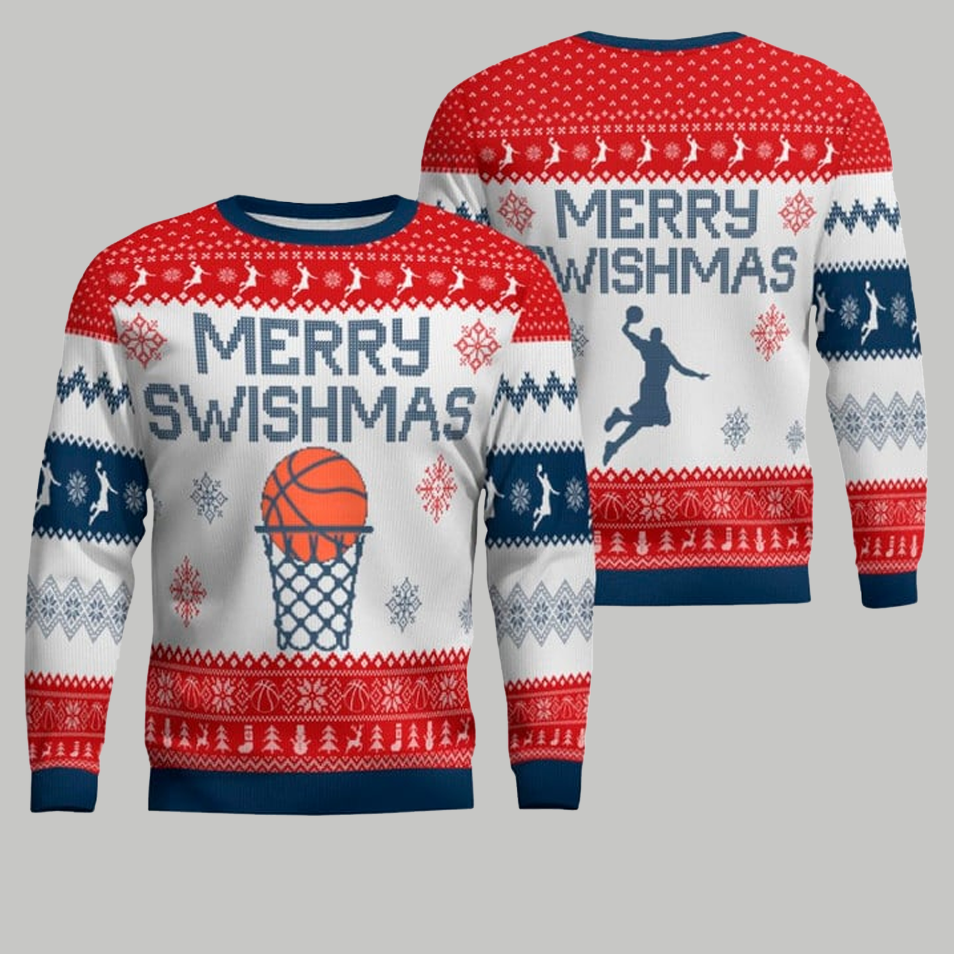 2025 Merry Swishmas Ugly Christmas Sweater - Clothingus Diamond