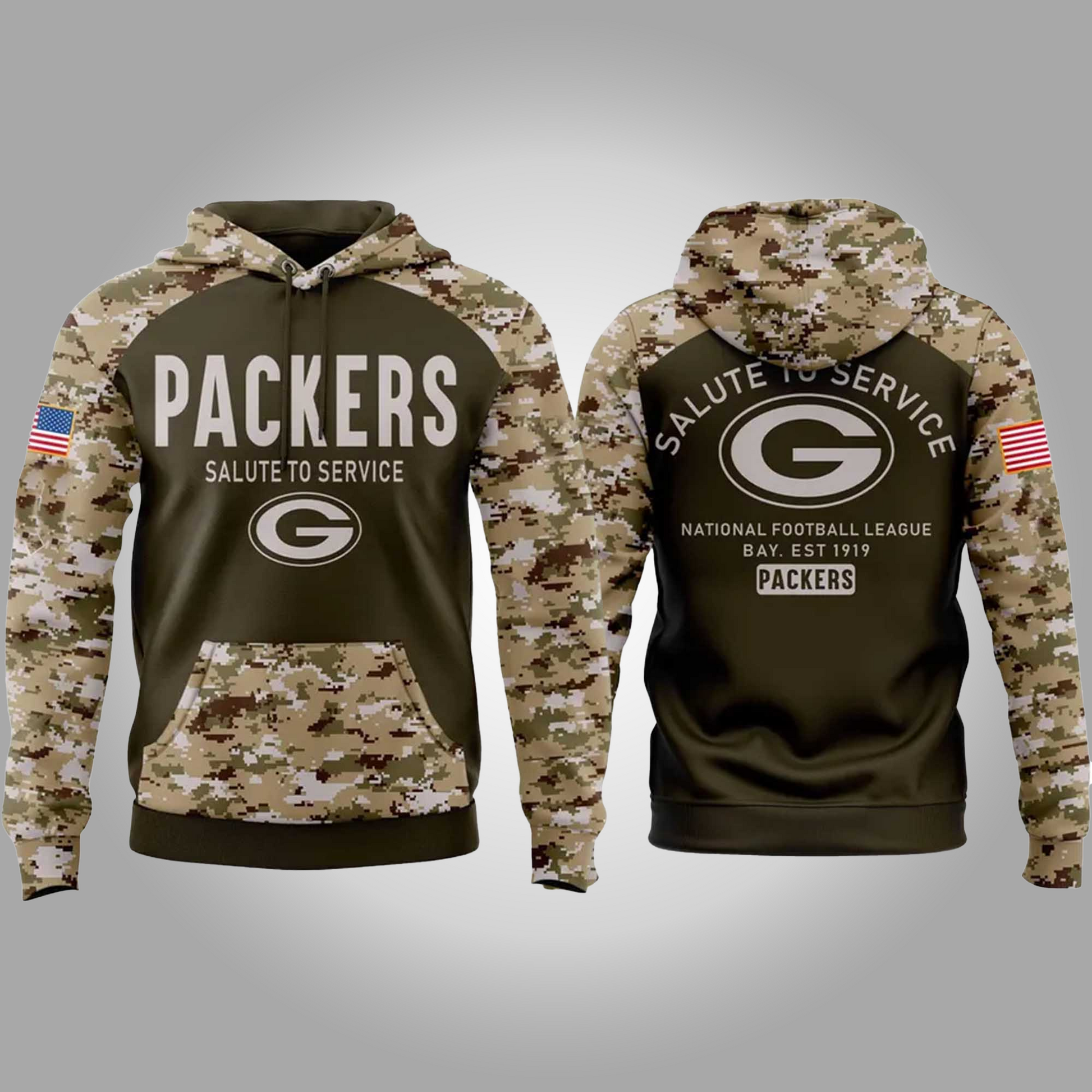 2025 Packers Salute To Service Hoodie - Clothingus Diamond