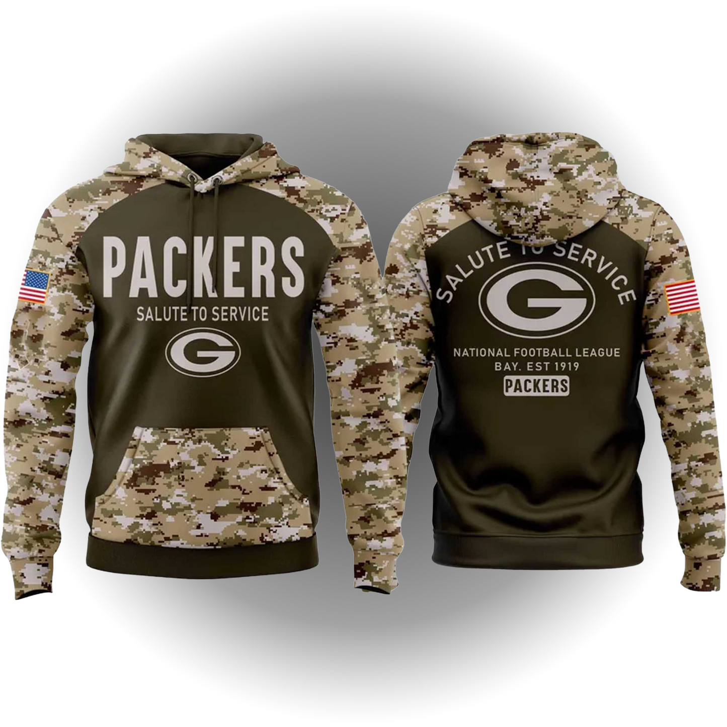 2025 Packers Salute To Service Hoodie - Clothingus Diamond