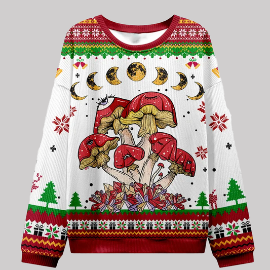 2025 Purplehecate Magic Mushroom Ugly Christmas Sweatshirts